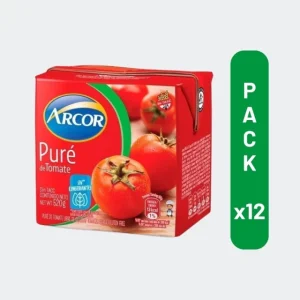 Pure de tomate arcor 12 x 520 grs